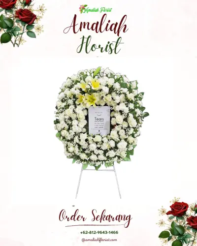 Krans Bunga Duka Cita di Keramasan